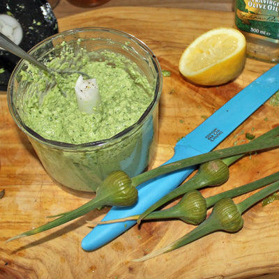 Garlic scape pesto