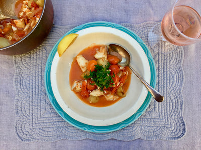 Garlic, Tomato & Fish Stew