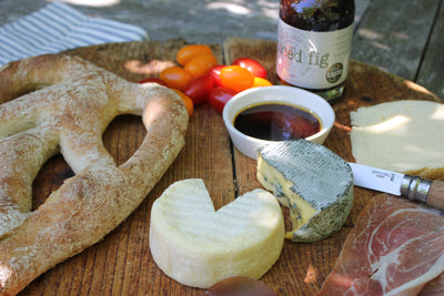 Fougasse with Basil & Balsamic Dressing & Dipping Oil